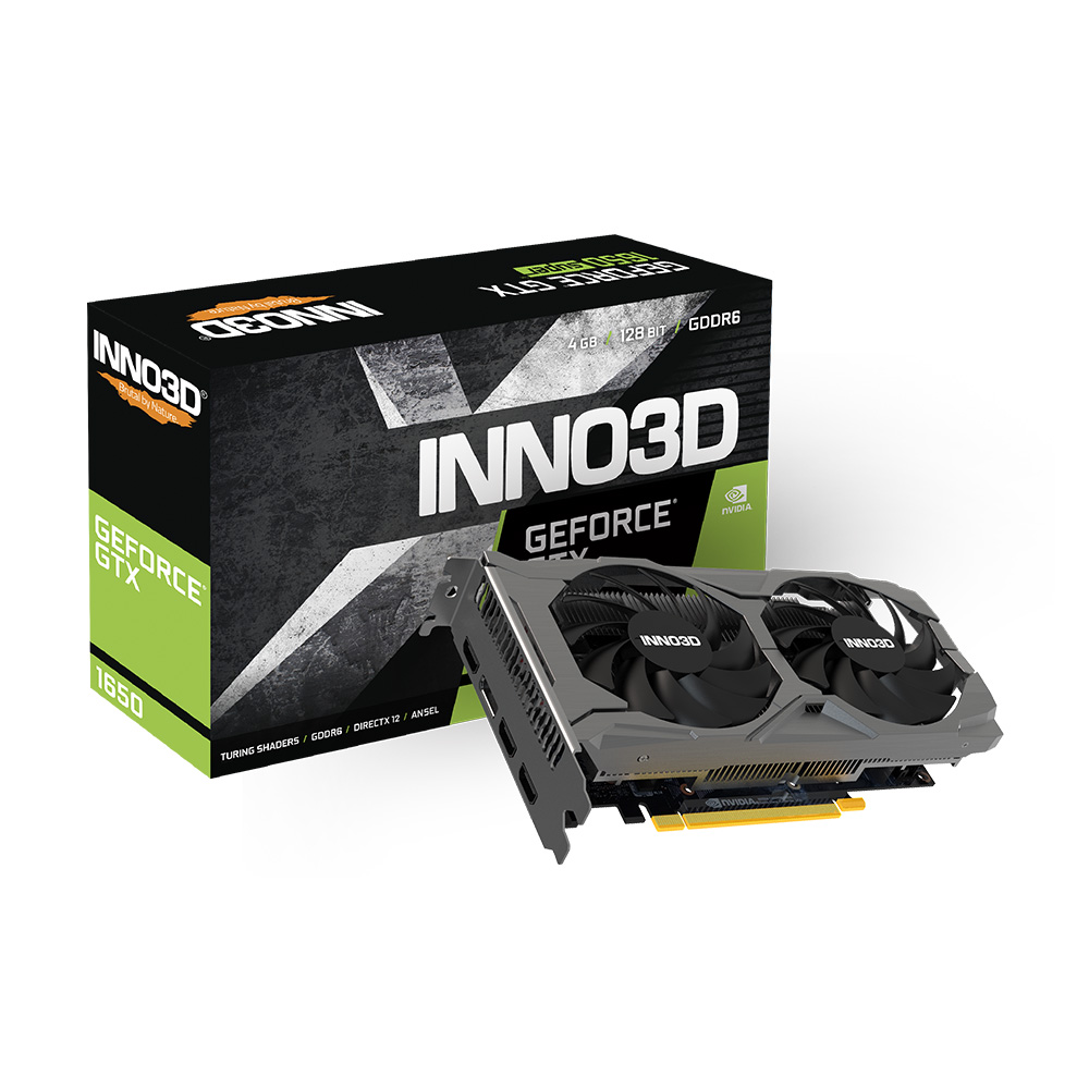 VGA INNO3D GEFORCE GTX 1650 GDDR6 TWIN X2 OC V3 4GB GDDR6 (3x DP+1xHDMI)